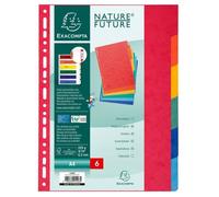 EXACOMPTA Jeu d’intercalaires 6 positions en carte lustrée 1406E