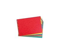 Exacompta Intercalaires Réf. 2905E A3 5 onglets Carte lustrée rigide 400 g/m² FSC® Couleurs assorties