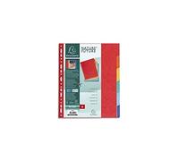 Exacompta Intercalaires Carte Lustrée Souple 6 Onglets Neutres 220x170 Mm