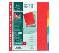 EXACOMPTA Intercalaires Carte Lustrée XXL 6 Positions 225g