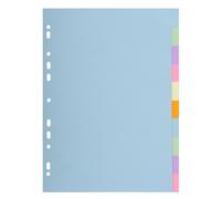EXACOMPTA Intercalaires carte pastel 170g Forever 10 positions - A4 - Couleurs assorties