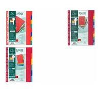 Exacompta Intercalaires carte lustrée 225 g 10 positions A4 couleurs assorties