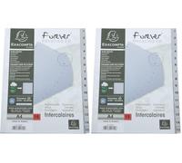 Exacompta Intercalaires Gris PP Recyclé 15 Onglets Numériques 1-15 A4 (Lot de 2)