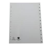 EXACOMPTA Intercalaires imprimés mensuels PP recyclé gris Janvier-Décembre - 12 positions - A4 - Gris