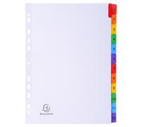 Intercalaires A4 - 12 Positions - 1 ? 12 - Carte Blanche 160g - Exacompta