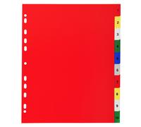 EXACOMPTA Intercalaires imprimés numériques PP couleurs 12/100e - 10 positions - A4+ - Assorties vives