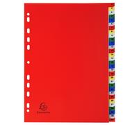 EXACOMPTA Intercalaires imprimés numériques PP couleurs 31 positions - A4 - Couleurs assorties