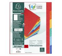Intercalaires Exacompta Carte Lustrée Véritable A4+ 400 G/M² Assortiment