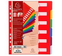 Exacompta Intercalaires Jeu de 6 Polypro 3.5/10e Format Maxi A4+