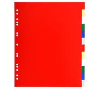 Exacompta Intercalaires polypropylène souple 12 positions A4 Maxi Couleurs assorties