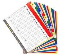 Exacompta – Intercalaires Réf. 90E en polypropylène, 20 onglets A–Z couleur, A4 maxi