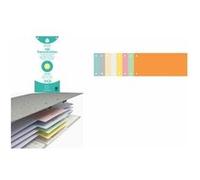 Exacompta - Réf. 13375B - Paquet de 100 fiches intercalaires horizontales unies perforées - séparateur pour classeur ou classeur à levier - sous film - format 105 x 240 mm - couleur bulle