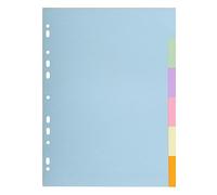 EXACOMPTA Jeu 6 Intercalaires couleur carte 180g A4