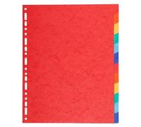 Exacompta - Réf. 2112E - Carton de 25 Intercalaires en carte coloris vifs recyclée 220g/m2 avec 12 onglets neutres - Format à classer A4 maxi - Dimensions 24,5 x 29,7 cm
