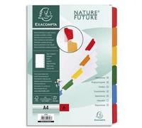 Exacompta Jeu D'intercalaire 6 Positions En Carte Blanche 170g, Onglets Mylar®. Format A4.