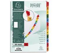 Exacompta Jeu D'intercalaire Numérique 12 Positions En Carte Blanche 170g, Onglets Mylar®. Format A4+.