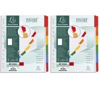 EXACOMPTA Jeu d'intercalaires 6 positions en carte blanche 170g, onglets Mylar®. Format A4+ (Lot de 2)