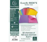 Exacompta Kit classement class'kit – 50 chemises 24x32 +100 sous-chemises 22x31 – PEFC – 10 couleurs
