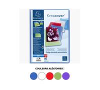 Exacompta KreaCover Chromaline Porte document personnalisable 60 compartiments 120 vues A4 bleu, violet, rouge, vert, cristal