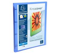 Exacompta Kreacover Ref 51962E Classeur polypropylène Bleu 4 anneaux A4 15 mm Lot de 12