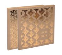 EXACOMPTA Livre d'or 140 pages tranche or - Format 21x19cm - PALMYRE - Visuels assortis