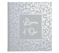 Exacompta Livre d'or AUTENTIK Compact 21×19 cm, tranche et marquage argent, 140 p. – Vert sauge