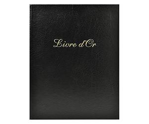 Exacompta Livre d'Or Cuir Alpille 140 Pages 27 x 22 cm Noir