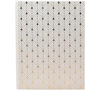 Exacompta - Réf. 47987E -1 Livre d'or NeoDeco - Livre mariage, anniversaire - Grand format vertical 27 x 22 cm - Couverture effet brillant - Tranche or - 100 pages blanches unies - Coloris : blanc