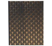 Exacompta - Réf. 47985E -1 Livre d'or NeoDeco - Livre mariage, anniversaire - Grand format vertical 27 x 22 cm - Couverture effet brillant - Tranche or - 100 pages blanches unies - Coloris : noir