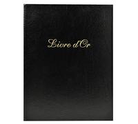 Exacompta Livre d'Or Simili Cuir 100 Pages 27 x 22 cm Noir