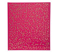 Exacompta Livre d'or Plum' carré 21×19 cm simili‑cuir titre doré tranche or 140 pages framboise