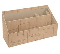 Exacompta Lot 4 Porte-Lettres Eterneco 3 Compartiments 25x10x14cm Brun