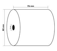 Exacompta Bobine caisse 1 pli 76 x 80 x 12 mm papier offset blanc 60g 7680120v