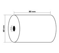 Exacompta Lot De 10 Bobines Pour Caisse Enregistreuse Papier Thermique Blanc 55g 80x60x12mm 45m,1 Pli