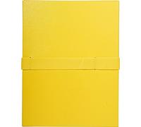 Exacompta Chemise dos extensible en Balacron - Rabat en pied - Sangle Velcro - Jaune