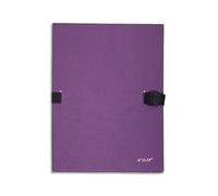 Exacompta Lot de 10 Chemises extensible 223500 Recouverte de papier contrecollé Violet