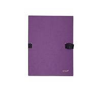 Exacompta Lot de 10 Chemises extensible 223500 Recouverte de papier contrecollé Violet