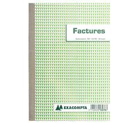 EXACOMPTA Lot de 10 "Factures"s 210 x 148 mm dupli autocopiant 50 feuillets 13278E