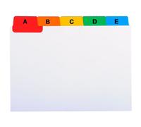 Exacompta Lot De 10 Intercalaires Pour Boite À Fiches A7, Imprimés De A À Z Carte Blanche 160g