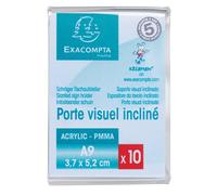 EXACOMPTA Lot de 10 porte-étiquettes A9 vertical - Cristal