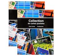 EXACOMPTA Lot de 2 Albums de collection pour 200 cartes postales 20x25,5 cm
