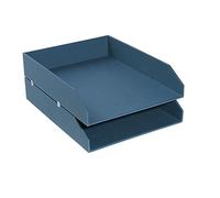 Exacompta Corbeilles à courrier Office By Me – Lot 2 A4+ avec patins anti-dérapants Bleu canard