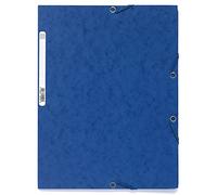 EXACOMPTA Lot de 25 Chemise 3 rabats à élastiques carte lustrée 400g/m2 Nature Future® - A4 Bleu