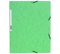 EXACOMPTA Lot de 25 Chemises à élastiques sans rabat carton 400g 24x32 cm vert tilleul