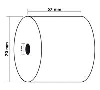 Exacompta Lot De 3 1 X Bobine Calcul Jet D'encre 60g 57 X 70 X 12 Mm X 44m