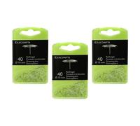 Exacompta Lot De 3 Boîtes De 40 Punaises Linicolor® Pointe 7mm 10mm De Diamètre Cristal Translucide