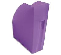 EXACOMPTA Lot de 3 Classeurs Porte Revues THE MAGAZINE violet translucide