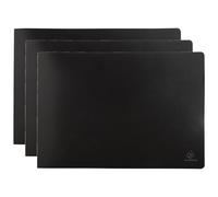 Exacompta Lot De 3 Protège-Documents En Polypropylène Semi Rigide Opak 40 Vues - A3 - Noir