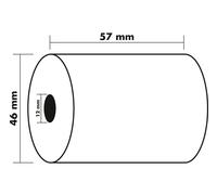 Exacompta Lot De 5 Bobines 1 Pli Thermique 55g57x46x12 Mm 24 M Imp Sbpa