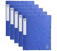 EXACOMPTA Lot de 5 Boites de classement Cartobox Dos 25mm Carte lustrée Nature Future® Bleu